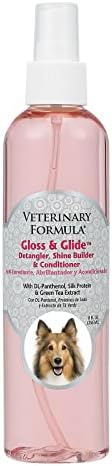 Veteriner Formül Çözümleri Gloss & Glide Detangler, Parlatıcı Oluşturucu, Köpekler için Saç Kremi Spreyi – Keçeleşmiş Saçları
