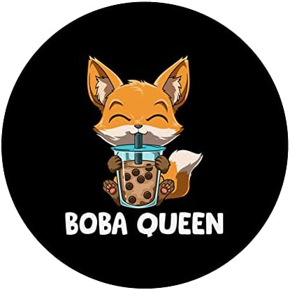 Kawaii Kabarcık Çay Tilki Boba Kraliçe PopSockets Değiştirilebilir PopGrip