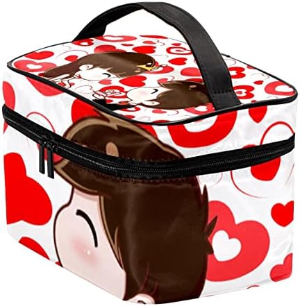 Kozmetik çantası Büyük Makyaj Çantası Fermuar Kılıfı Seyahat Kozmetik makyaj çantası taşınabilir Organizatör Evlilik aşk Kadınlar