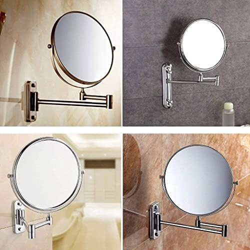 NZFERT Taşınabilir makyaj Aynası Duvara Monte Işıklı Makyaj,8 İnç Kozmetik Tıraş Aynası, 7X Büyütme 360° Döner makyaj aynası