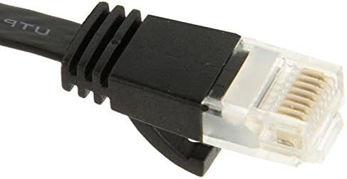 NANSHAN: LANCONNECTİON + / CAT6 Ultra İnce Düz Ethernet Ağ LAN Kablosu, Uzunluk: 5m (Siyah), Bilgisayar Ağ Aksesuarları