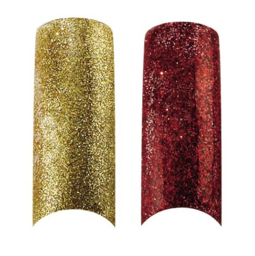 Paket-3 Ürün: Cala X2 Paketi 100 Altın ve Kırmızı Glitter Profesyonel Tırnak İpuçları ( 87822,87825) + Aviva Tırnak Kiti