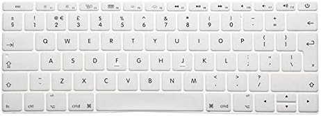 DNDETAO Yumuşak 12 inç Saydam Renkli Klavye Koruyucu Kapak Cilt için Yeni MacBook, Avrupa Versiyonu (Siyah) Dizüstü Skins Çıkartmaları
