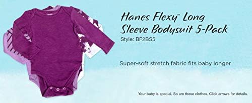 Hanes Ultimate Bebek Flexy 5 Paket Uzun Kollu Bodysuits