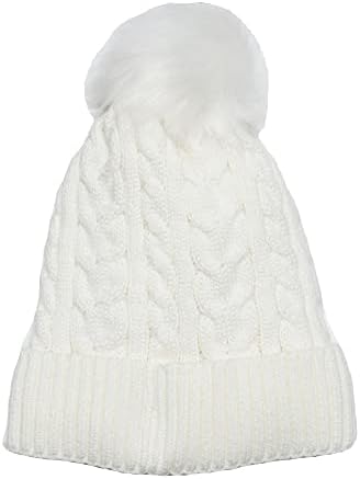 DB11 Bayan Kış Kasketleri Düz Renk Örme Şapka ile Pom Kış Şapka Kadınlar için
