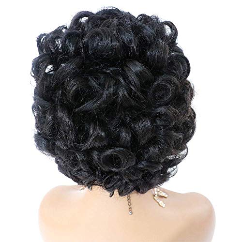 Luxangeles Kısa Kıvırcık Peruk Brezilyalı işlenmemiş insan saçı Olmayan Dantel ön peruk Derin Kıvırcık Saç Tam Biter 150 %