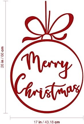 Vinil Duvar Sanatı Çıkartması-Merry Christmas Süsleme-26 x 17 - Şekiller Trendy Sevimli Tatil Sezon Alıntı Sticker Oturma Odası
