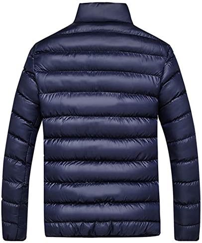 HONGJ Aşağı Ceketler Mens için, Kış Açık Standı Yaka Patchwork Puffer Coat Spor Genç Fermuar Rahat Giyim