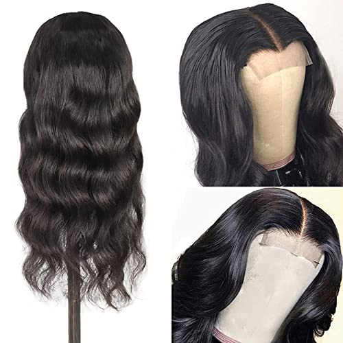 UNİKUEEN Dantel ön Peruk İnsan Saç Peruk Siyah Kadın Vücut Dalga Peruk 4×4 Tutkalsız Dantel Brezilyalı İnsan Saç Uzun Dalgalı