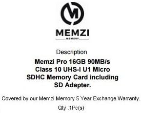 MEMZİ PRO 16 GB 90 MB/s Sınıf 10 Mikro SDHC Hafıza Kartı ile SD Adaptörü için Akaso V300, V1, İz 1, DL9, DL7, DL2, D2000, C320,