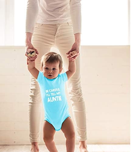 CBTwear Dikkatli Olun Teyzeme Söyleyeceğim-Yeğenim veya Yeğenim Hediye-Sevimli Bebek Tek Parça Bebek Bodysuit