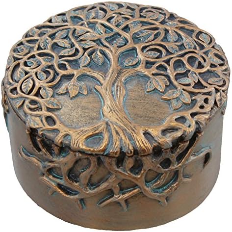 Eski Nehir Açık Havada Dekoratif Hayat Ağacı Biblo / Mücevher Kutusu-Kelt Sanatı