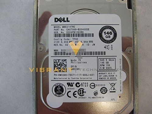 Dell 146 GB 15 K 2.5 SAS Sürücü 6Gbs (W328K) (Yenilenmiş)
