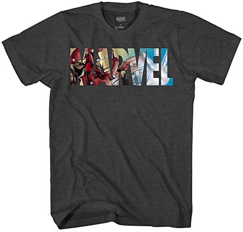Marvel Logo Ironman Demir Adam Avengers Süper Kahraman Yetişkin Grafik erkek T-Shirt