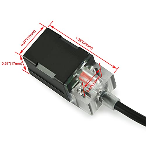 Heschen Kare Endüktif Yakınlık Sensörü Anahtarı Olmayan Kalkan Tipi PL-05P Dedektörü Mesafe 5mm 10-30VDC 200mA PNP Normalde
