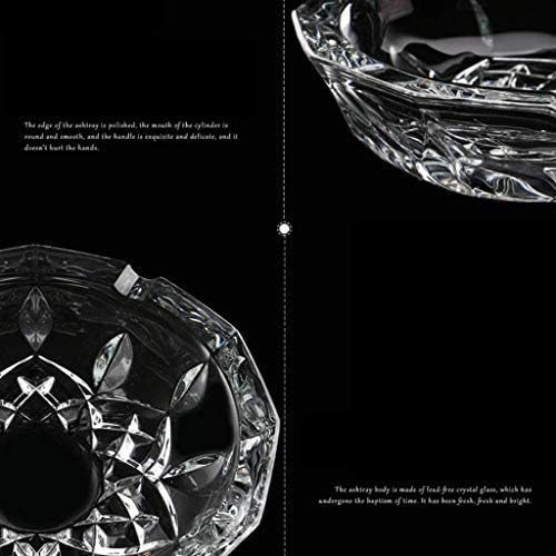 LIMEII-CHEN Avrupa Retro Kazınmış Kristal Cam Küllük Yaratıcı Hediye Taşınabilir Kül Tablaları Oturma Odası Yatak Odası Mutfak