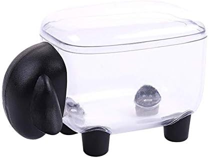 pulabo Pamuk Ped Bezlerden Q-İpucu Mini Saklama kutusu Kapaklı Sepet Ofis Depolama Pamuk Dağıtıcı Çubuk Şekli Sevimli Koyun