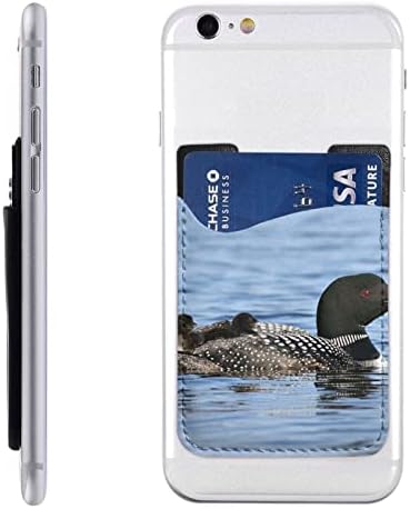 Loon Kuşlar Telefonun Arkası için Kart Tutucu Kredi Kartı Tutucusu Olarak Cüzdanın Üzerine Yapışkanlı Çubuk Cep Telefonu Paketi