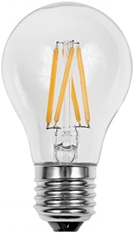 Merriway BH05058, Cam, E27-Sıcak 4 W Edison Vidalı A19 LED Filament Ampul, 40 W'ye Eşdeğer-Sıcak Beyaz (5'li Paket)
