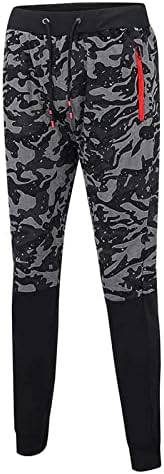 XXBR Camo Patchwork Sweatpants Mens için, bahar Koşu Renk Blok Konik Işın Pantolon Egzersiz Spor koşucu pantolonu