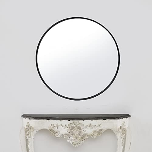 Vbestlıfe Makyaj Aynası, Giriş Ayna Siyah Yuvarlak Ayna Asılı Ayna Banyo Aynası Banyo için