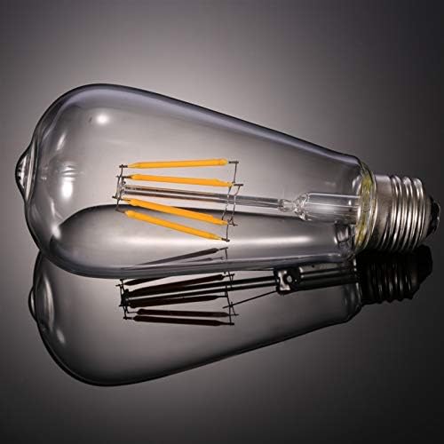 HUBİNGRONG LED Edison ampul E27 24 V 10-Pack Vintage LED Filament ışık 12 V 36 V 6 W ST64 Retro Filament lamba AC / DC12-36V