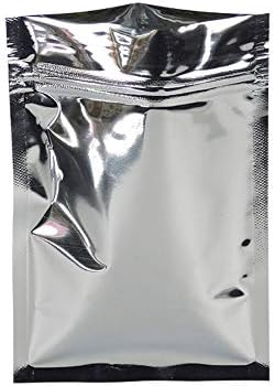 Gümüş Parlak Düz Alüminyum Mylar Folyo Perakende Zip Kilit çanta gıda sınıfı torbalar ısı yapışmalı kilitli yeniden paketleme