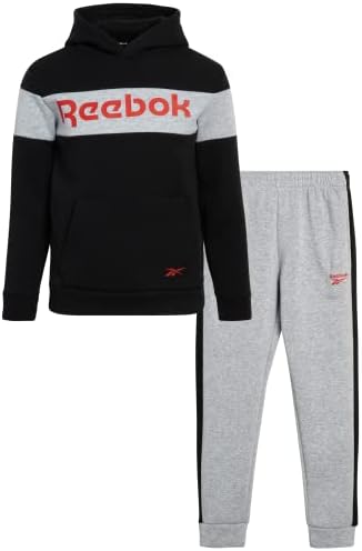 Reebok Erkek Jogger Seti - 2 Parça Polar Hoodie Sweatshirt ve Jogger Sweatpants (4-10)
