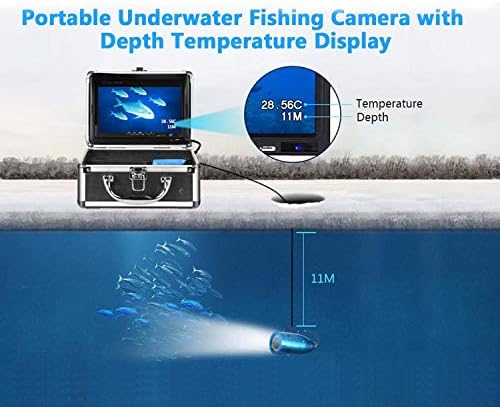 Anysun Taşınabilir Sualtı Balıkçılık Kamera,buz Balıkçılık Kamera Bulundurma 7 İnç LCD monitör IP68 Su Geçirmez 15 m kablo