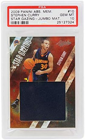 Stephen Curry (Golden State Warriors) 2009 Panini Mutlak Hatıra Jumbo Malzeme 10 RC 24/25 Kart-PSA 10 (Pop 1)