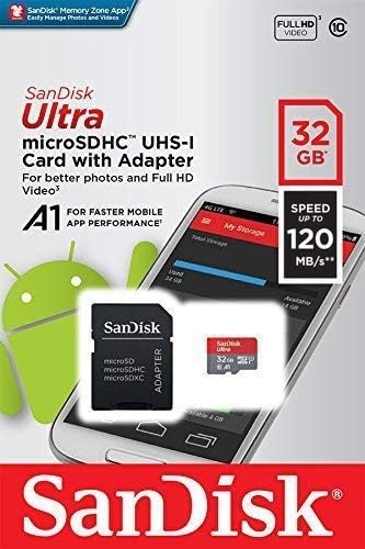 Ultra 32 GB microSDHC Çalışır LG VS985 Artı tarafından Doğrulanmış SanFlash ve SanDisk (A1/C10/U1/8 k/120MBs)