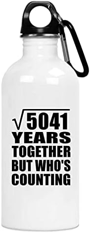 71. Yıldönümü Karekökü 5041 Yıl Birlikte Kim Sayıyor - 20oz Su Şişesi Yalıtımlı Bardak Paslanmaz Çelik - Karı Koca Kadınlar