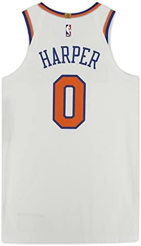 Jared Harper New York Knicks Oyuncusu-30 Mayıs 2021'de Atlanta Hawks'a karşı 0 Beyaz Forma Giydi-46 + 4 Beden-NBA Maçında