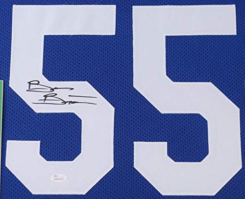 Brian Bosworth, Seattle Seahawks 31x35 Özel Çerçeveli Formayı (JSA) BOZ İmzaladı