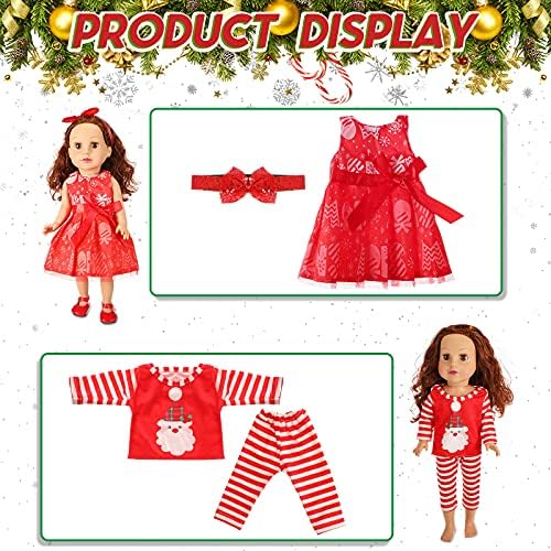 HyDren 4 Setleri Noel oyuncak bebek giysileri 18 İnç oyuncak bebek giysileri oyuncak bebek Giyim ve Aksesuarları oyuncak bebek