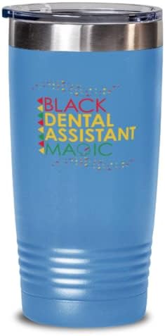 Diş Yardımcısı Bardak-İlham Diş Yardımcısı Kupa-Siyah Kız Sihirli - Diş Yardımcı -20 oz Açık Mavi