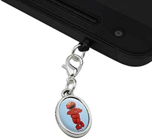Susam sokağı Vintage Elmo cep telefonu kulaklık jakı Oval çekicilik iPhone iPod Galaxy için uygun