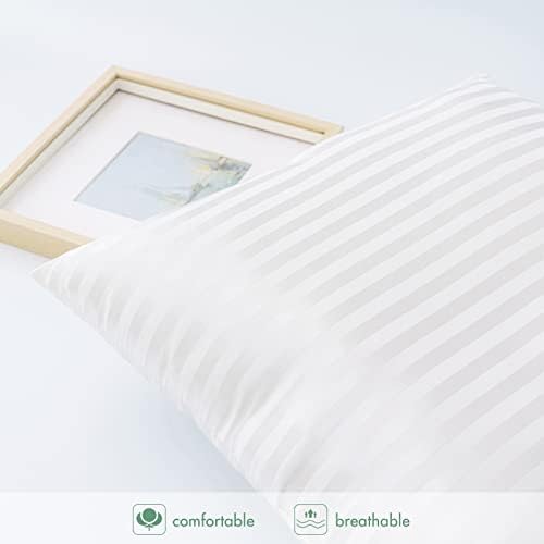 MİULEE Premium Çizgili Atmak Yastık Eklemek Dekoratif Kare Yastık Sham Stuffer Formu Kanepe Kanepe Yatak Yastık 20x20 İnç