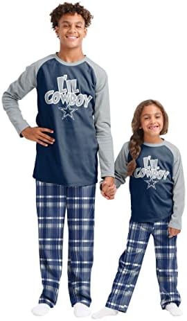 FOCO NFL Takım Logosu Ekose Eşleştirme Seti Aile Tatil Pijamaları