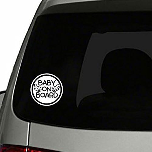 TOTOMO Baby on Board Sticker-Arabalar için Güvenlik Uyarısı Çıkartma İşareti Çıkartmaları Pencere Tamponları-Bebek Melek ALİ-022
