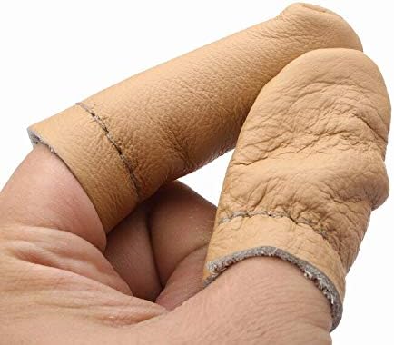ZILMAKO 20 Pcs/10 Pair DIY El Yapımı Deri İğne Keçe İçin Başparmak işaret parmağı koruyucu güvenlik Deri El Sanatları Nakış