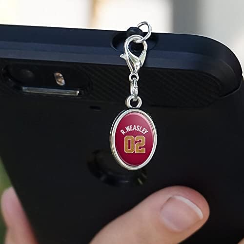 Harry Potter Weasley Jersey cep telefonu kulaklık jakı Oval çekicilik iPhone iPod Galaxy için uygun