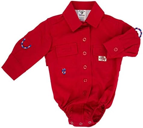 Boğa Kırmızı Bebek Boys PFG Bacalı Balıkçılık Gömlek Düğme Up Tek Parça (8 Renk Seçenekleri)