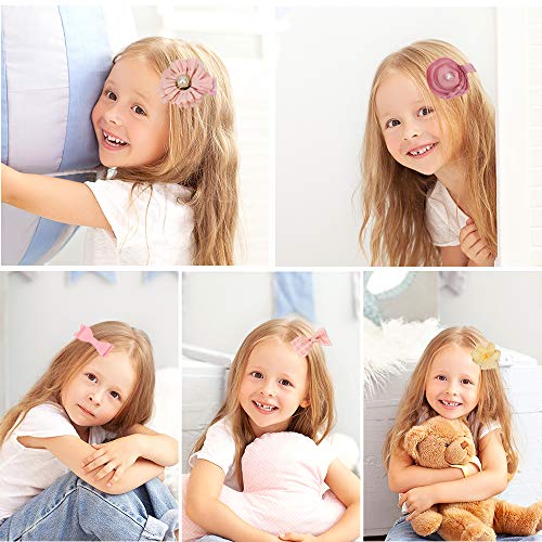20 Paket Bebek Kız Saç Klipler Kızlar için Renkli Çiçek Tokalar Tam Kaplı Timsah Saç Tokalarım saç fiyonkları saç Aksesuarları