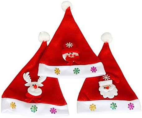 HFBDX Noel Süs Dekorasyon Noel Şapka Noel Baba Şapka Çocuk Bayanlar Erkek Erkek Kız Şapka Noel Partisi Sahne (Renk: Kardan