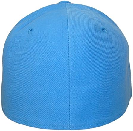 THS Düz Katı Gömme Kavisli Bill Beyzbol Şapkası (Gök Mavisi, Boyut 7 1/2)