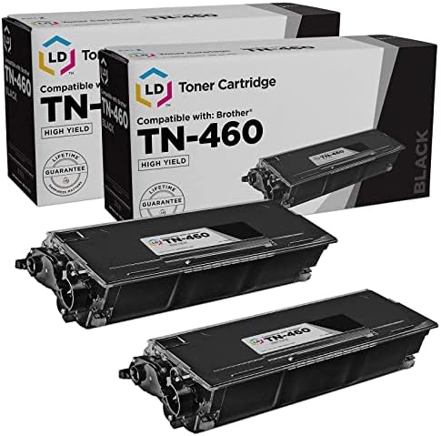 Brother TN460 Yüksek Verim için LD Uyumlu Toner Kartuşu Değiştirme (Siyah, 2'li Paket)