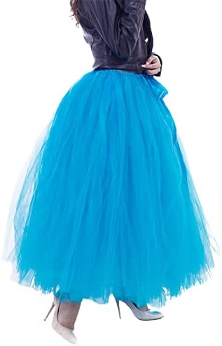 Kadın utu Tül Prenses TLong Etek Düz Renk Örgü Overskirt Performans Fotoğraf Giyim Kravat Up Bel Yarım Etek