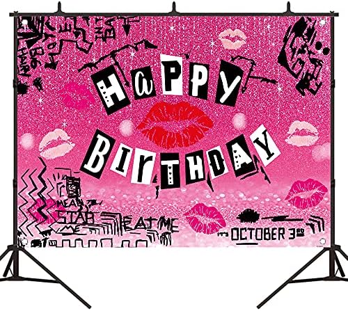Felizotos Sıcak Pembe Mutlu Doğum Günü Backdrop Kızlar için Parti Graffiti Onun Doğum Günü Pastası Masa Iyilik Çılgın Gece