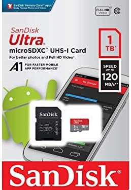 Ultra 1 TB microSDXC Çalışır Samsung ATIV Q Artı SanFlash ve SanDisk tarafından Doğrulanmış (A1/C10/U1/8 k / 120MBs)